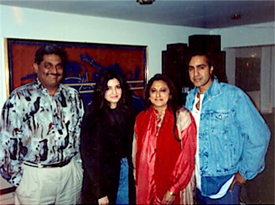 Nazia Hassan and Biddu, with Kalpana Gopal